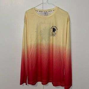 Spicy Tuna Long Sleeve Performance Shirt Yellow Ombre Men’s XXL 2X